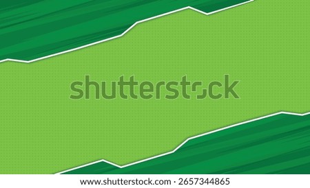 Abstract Green Geometric Border Background with Comic Cartoon Style
