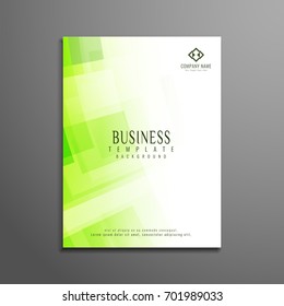 Abstract green geometric business flyer design