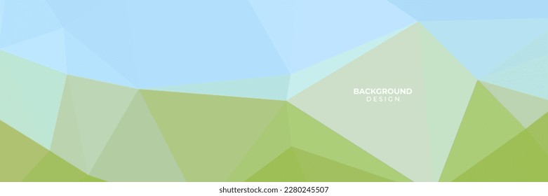 abstract green geometric colorful background with triangle shapes. vector illustration. template.