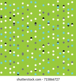 Abstract Green Geometric Dots Seamless Pattern Background For Scrapbook, Flyers, Posters, Web, Greeting Cards.
