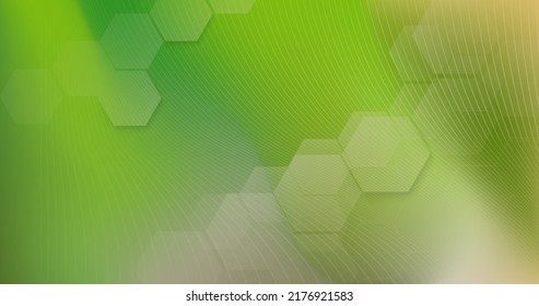 Abstract green geometric with Futuristic technology digital hi tech concept.. Green hexagon shape. Vector illustration