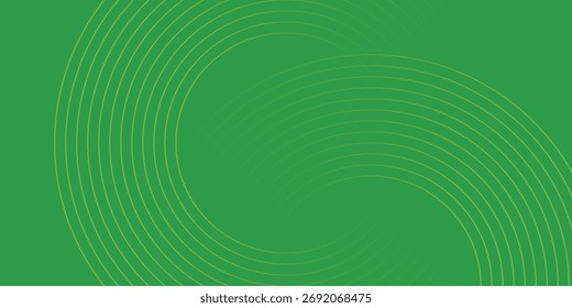 Abstract green geometric glowing lines in dark green background.