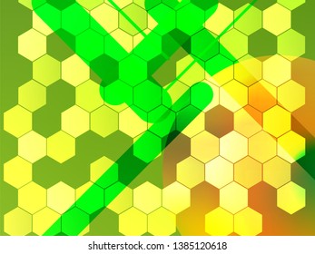 Abstract green geometric gradient background. Nature backdrop. Vector illustration. Ecology concept for your graphic design, banner or poster