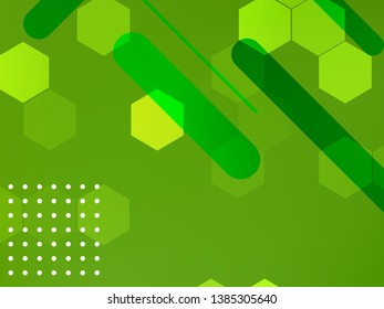 Abstract green geometric gradient background. Nature backdrop. Vector illustration. Ecology concept for your graphic design, banner or poster