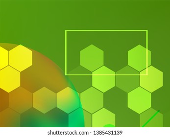 Abstract green geometric gradient background. Nature backdrop. Vector illustration. Ecology concept for your graphic design, banner or poster