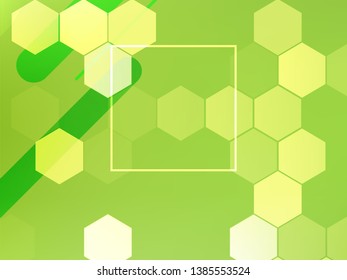 Abstract green geometric gradient background. Nature backdrop. Vector illustration. Ecology concept for your graphic design, banner or poster