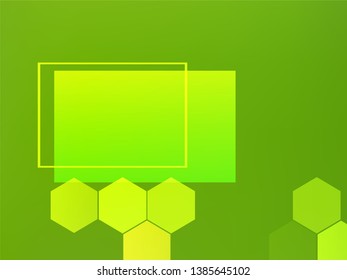 Abstract green geometric gradient background. Nature backdrop. Vector illustration. Ecology concept for your graphic design, banner or poster