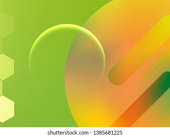 Abstract green geometric gradient background. Nature backdrop. Vector illustration. Ecology concept for your graphic design, banner or poster