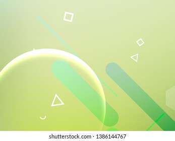 Abstract green geometric gradient background. Nature backdrop. Vector illustration. Ecology concept for your graphic design, banner or poster