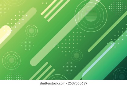 Abstract green geometric gradient background. Simple and modern concept. vector design graphic for cover design, poster, advertising