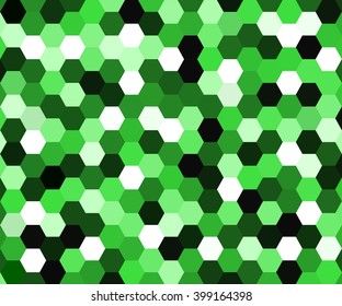 Abstract green geometric hexagonal background