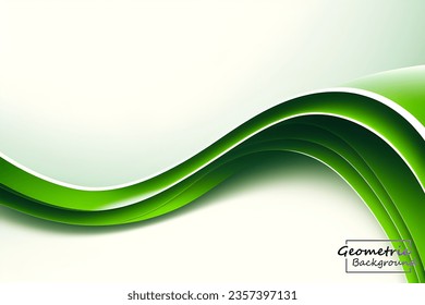 Resumen geométrico verde. Aislar sobre fondo blanco. Ilustración vectorial.
