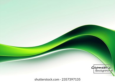 Abstract green geometric. Isolate on white background. Vector illustration.