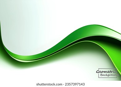 Resumen geométrico verde. Aislar sobre fondo blanco. Ilustración vectorial.
