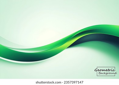 Abstract green geometric. Isolate on white background. Vector illustration.