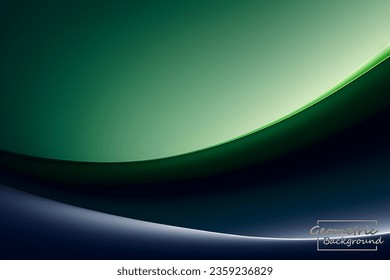 Abstrakte grüne Geometrie. Einzeln auf dunkelblauem Hintergrund. Vektorgrafik.