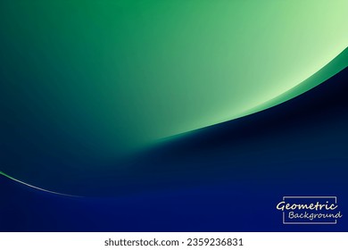 Abstract green geometric. Isolate on dark blue background. Vector illustration.
