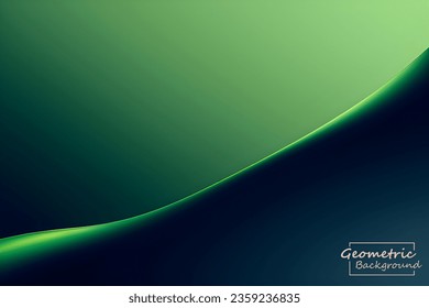 Abstract green geometric. Isolate on dark blue background. Vector illustration.