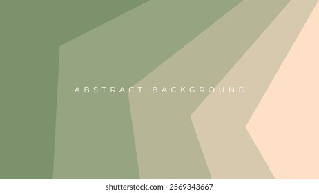 abstract green geometric layer papercut background vector design