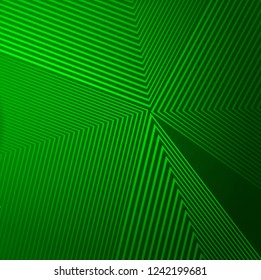 Abstract green geometric lines background illustration vector