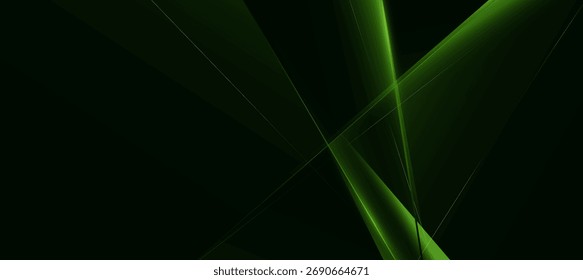 Abstractas fondo geométrico verde de lujo con líneas de franja diagonal