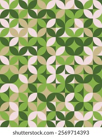 Abstract green geometric nature pattern background