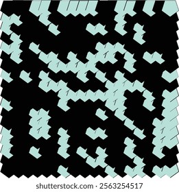 Abstract Green Geometric Pattern: Hexagon Mosaic Design