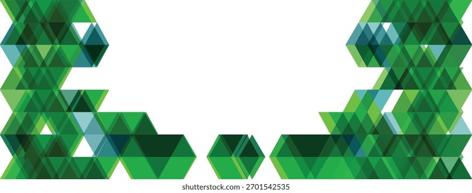 Abstrato Verde Geometric Polygon Projeto de fundo com padrão triangular transparente