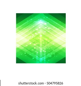 Abstract green geometric polygon background. Triangular design for your business.