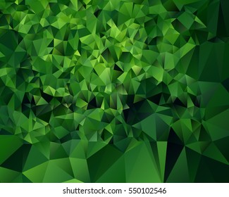 Abstract green geometric polygon background