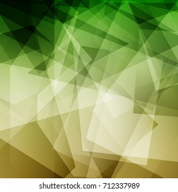 Abstract green geometric polygon background. Vector illustration