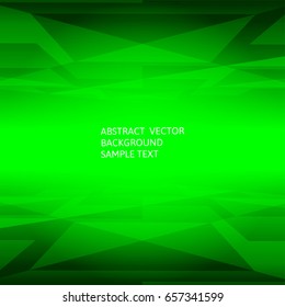 Abstract green geometric polygonal background with copy space