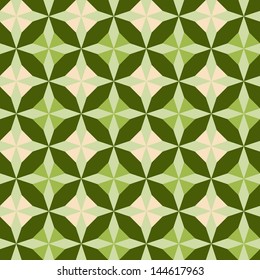 Abstract green geometric seamless pattern, vector illustration