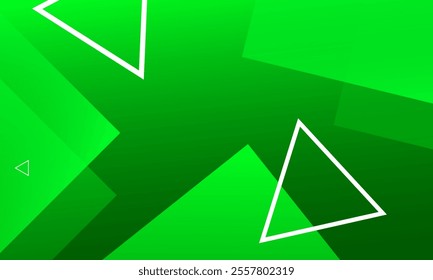 Abstract green geometric shape background. Vector illustration