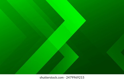 Abstract green geometric shapes background. Dynamic shapes composition. Vector illustration