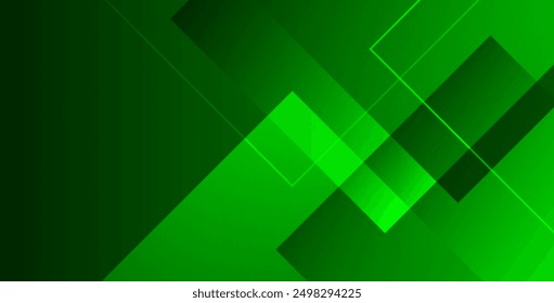 Abstract green geometric shapes background. Vector illustration