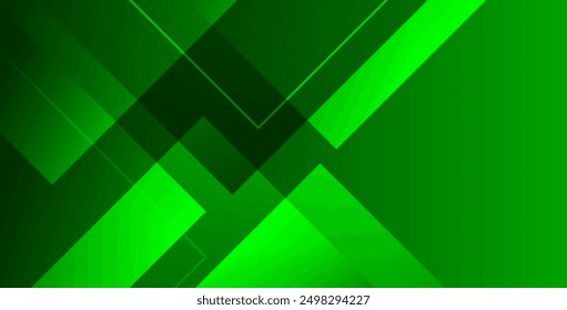 Abstract green geometric shapes background. Vector illustration