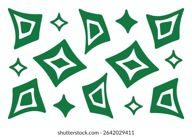 Abstract green geometric shapes with transparency for decorative and design applications