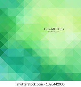 
Abstract green geometric triangles shape