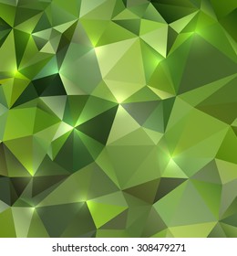 Abstract green geometrical background. Vector illustration