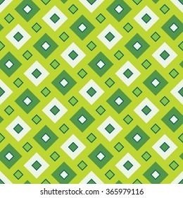 Abstract green geometry hipster fashion pillow squares pattern