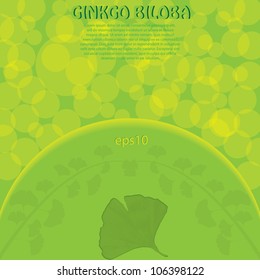Abstract green ginkgo biloba background