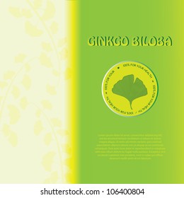 Abstract green ginkgo biloba background