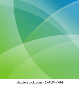 Abstract green glare background with lines and  shapes, vector