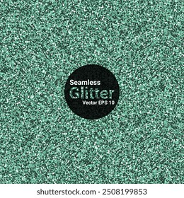 Abstract green glitter background. Seamless square texture.