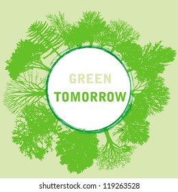 Abstract green globe/Vector illustration