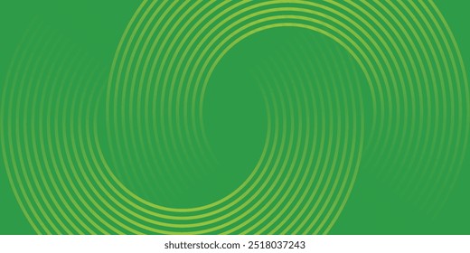 Linhas geométricas brilhantes em verde abstrato sobre fundo azul escuro. Padrão moderno de linhas de círculo azul brilhante. Conceito de tecnologia futurista. Terno para capa, cartaz, banner, brochura, cabeçalho