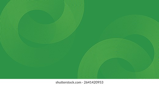 Abstract green glowing geometric lines on dark blue background. Modern shiny blue circle lines pattern. Futuristic technology concept. Suit for cover, poster, banner, brochure, header