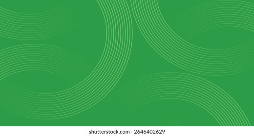 Abstract green glowing geometric lines on dark blue background. Modern shiny blue circle lines pattern. vector illustration.