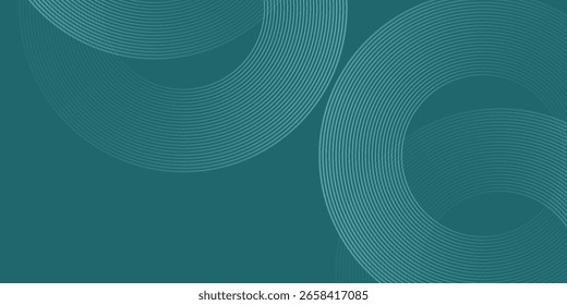 Linhas geométricas brilhantes em verde abstrato sobre fundo cinza. Padrão moderno de linhas de círculo azul brilhante. Conceito de tecnologia futurista. vetor 
